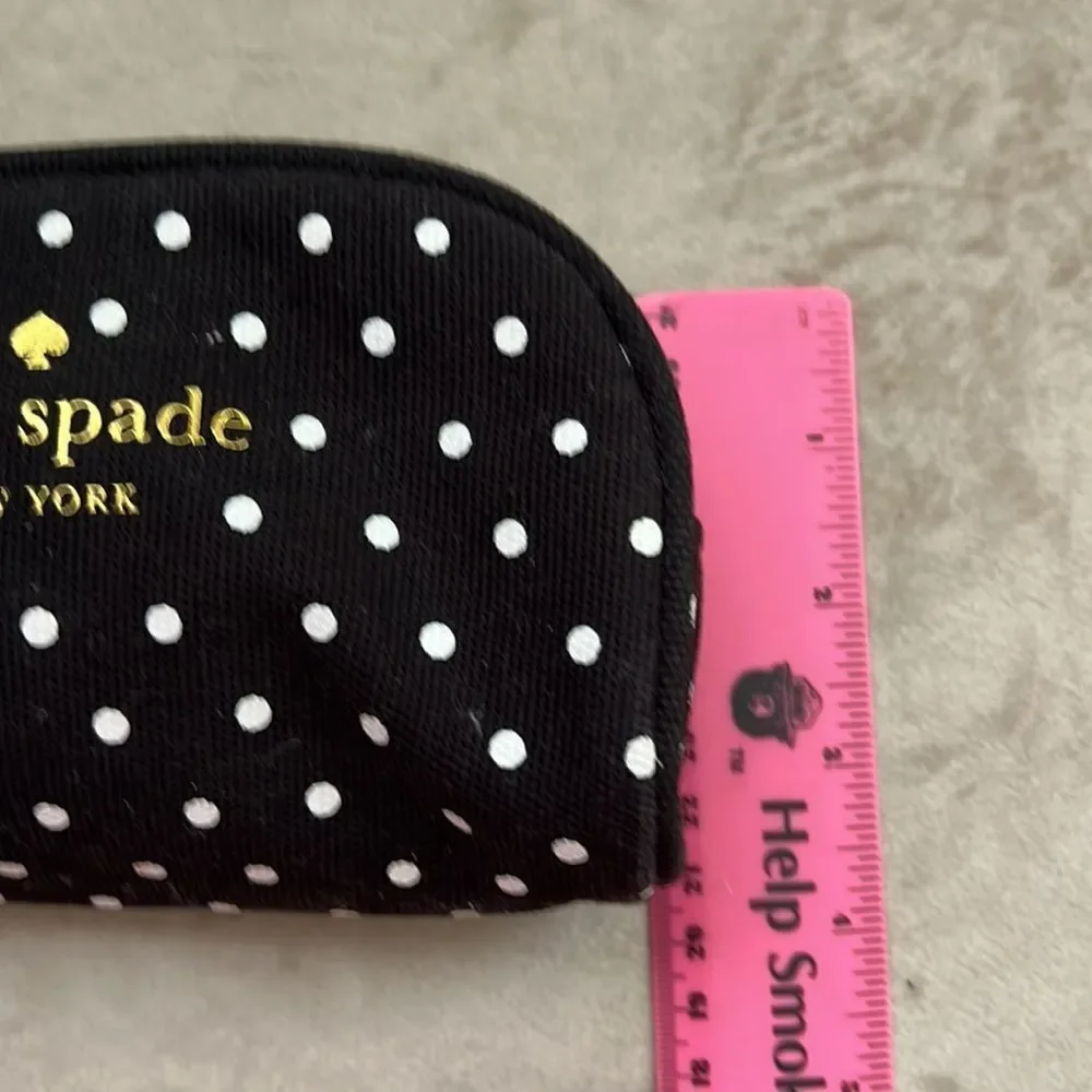 *Kate Spade* Small Canvas Polka Dot Cosmetic Pouch EUC